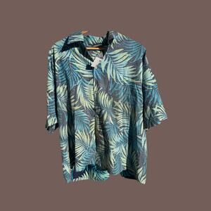Go Barefoot Hawaiian Shirt | Tropical Print | Size 2XL | Vintage